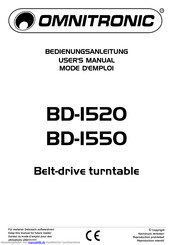 Omnitronic BD-1520 Bedienungsanleitung