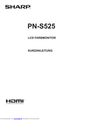 Sharp PN-S525 Kurzanleitung