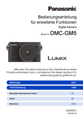 Panasonic lumix DMC-GM5 Bedienungsanleitung