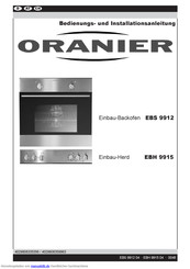 Oranier EBH 9915 Bedienungsanleitung Und Installationsanleitung