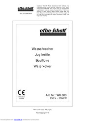 EFBE-SCHOTT WK 800 Gebrauchsanleitung