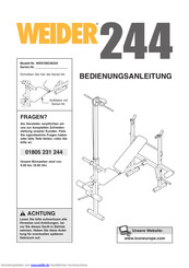 Weider 244 Bedienungsanleitung