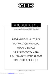 MBO alpha 2710 dect Bedienungsanleitung