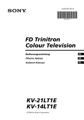 Sony FD Trinitron KV-14LT1E Bedienungsanleitung