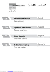 HumanTechnik flashtelcomfort3 Bedienungsanleitung