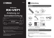 Yamaha RX-V571 Anleitung Zur Schnelleinrichtung