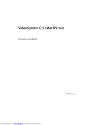 TerraTec Grabster DV 200 Handbuch