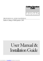 AUDAC CS85 Bedienungs- Und Installationsanleitung