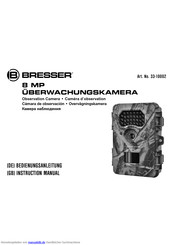 Bresser 33-10002 - 8 MP Observation Camera Bedienungsanleitung