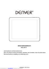 Denver TAC-70111 Benutzerhandbuch