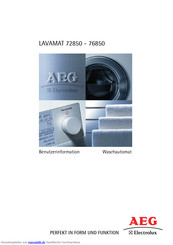 AEG Electrolux LAVAMAT 72850 Benutzerinformation