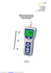 PCE Instruments FG 20SD Bedienungsanleitung