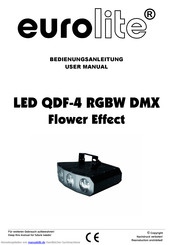 EuroLite LED QDF-4 RGBW DMX Bedienungsanleitung
