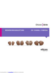 oticon Acto Bedienungsanleitung