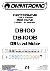 Omnitronic DB-100B Bedienungsanleitung