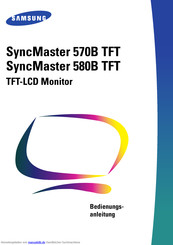 Samsung SyncMaster 580B Bedienungsanleitung