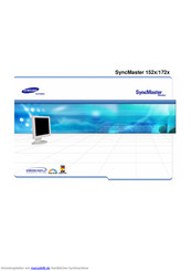 Samsung SyncMaster 172X Handbuch