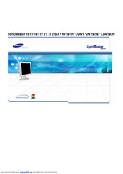 Samsung SyncMaster 171T Handbuch