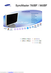 Samsung SyncMaster 760BF Handbuch