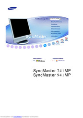 Samsung SyncMaster 941MP Bedienungsanleitung