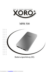 Xoro MPB 500 Bedienungsanleitung