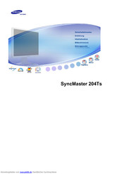 Samsung SyncMaster 204Ts Handbuch