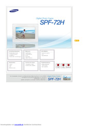 Samsung SPF-72H Handbuch