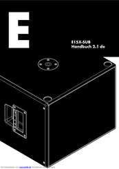 D&B Audiotechnik E15X-SUB Handbuch
