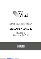 Widex SENSO VITA SV-38 Bedienungsanleitung