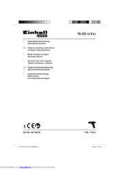 EINHELL Expert TE-CD 12 X-Li Originalbetriebsanleitung