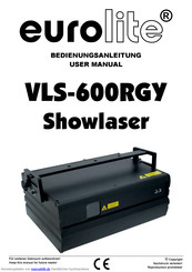 EuroLite VLS-600RGY Showlaser Bedienungsanleitung