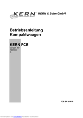KERN FCE Betriebsanleitung
