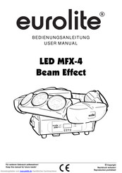 EuroLite LED MFX-4 Beam Effect Bedienungsanleitung