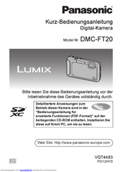 Panasonic Lumix DMC-FT20 Kurzbedienungsanleitung
