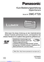 Panasonic LUMIX DMC-FT25 Bedienungsanleitung