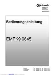 Bauknecht EMPK9 9645 Bedienungsanleitung