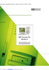HP Vectra VL 8 Series Erweiterungs- Und Wartungshandbuch