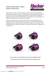 Hacker Motor A-30 Montage- Und Betriebsanleitung