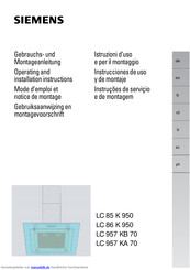 Siemens LC 957 KB 70 Gebrauchsanleitung Und Montageanleitung