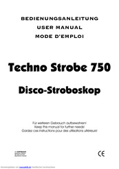 EuroLite Techno Strobe 750 Disco-Stroboskop Bedienungsanleitung