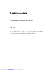 HP Compaq nx6325 Handbuch