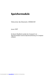 HP Compaq nx6325 Handbuch