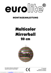 EuroLite Multicolor Mirrorball 20 cm Montageanleitung