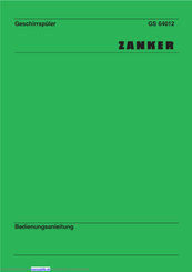 ZANKER GS 64012 Bedienungsanleitung