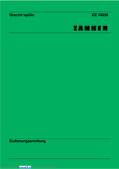 ZANKER GE 64030 Bedienungsanleitung