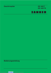 Zanker GE 44017S Bedienungsanleitung