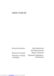 AEG Electrolux SANTO 75598 KG Benutzerinformation
