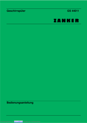 Zanker GS 44011 Bedienungsanleitung