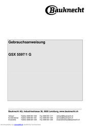 Bauknecht GSX 5597/1 G Gebrauchsanweisung
