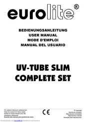EuroLite UV-TUBE SLIM COMPLETE SET Bedienungsanleitung